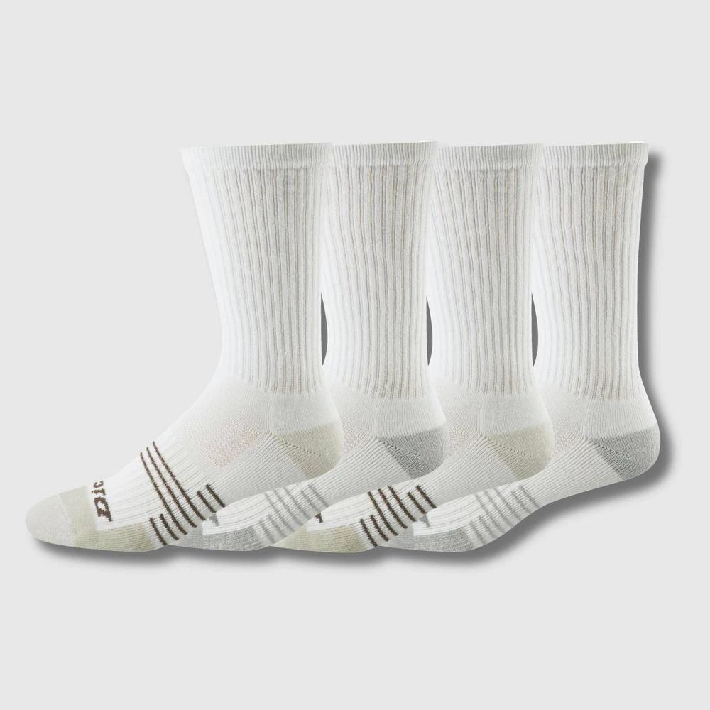 Dickies Men's 4pk HYDRO-COOL Crew Socks - White 6-12: Tagless, Knit Fabric Product Image