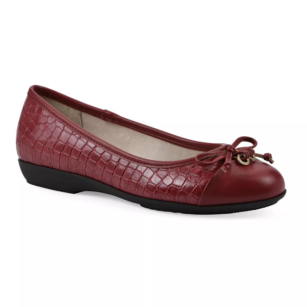 Cliffs by White Mountain Careen Women's Ballet Flats, Size: 10 Wide, Red Smo Product Image