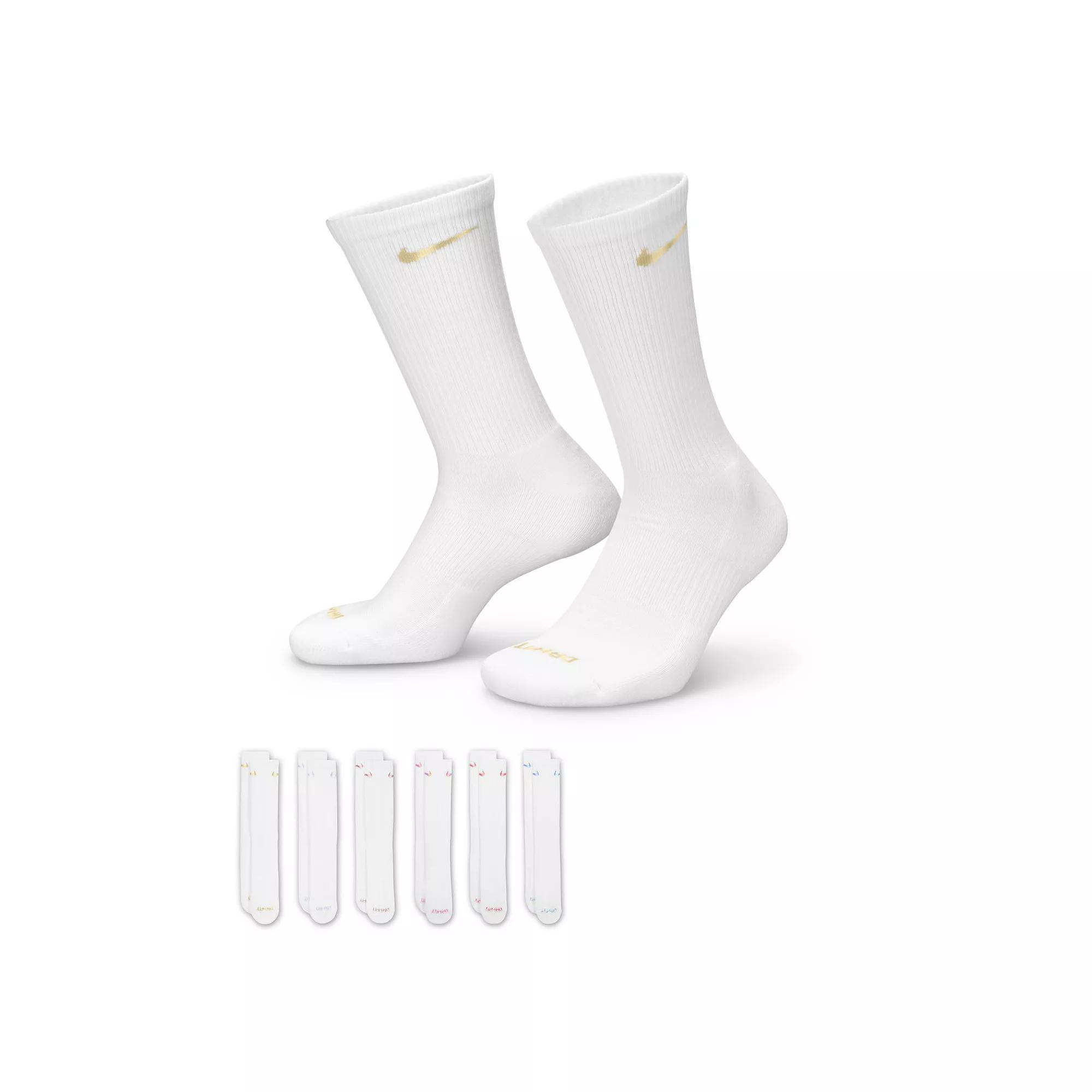 Women's Nike Everyday Plus Cushioned Training 6-Pack Crew Socks,  Product Image