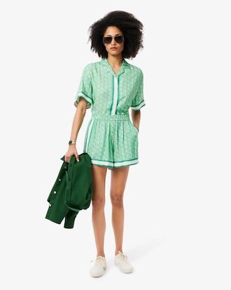 Fluid Monogram Print Shorts Product Image