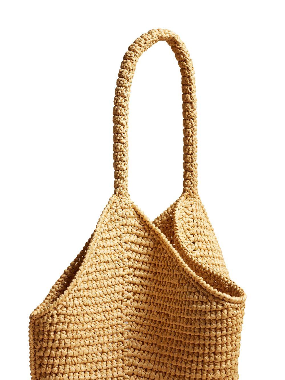 medium Lotus raffia tote bag Product Image