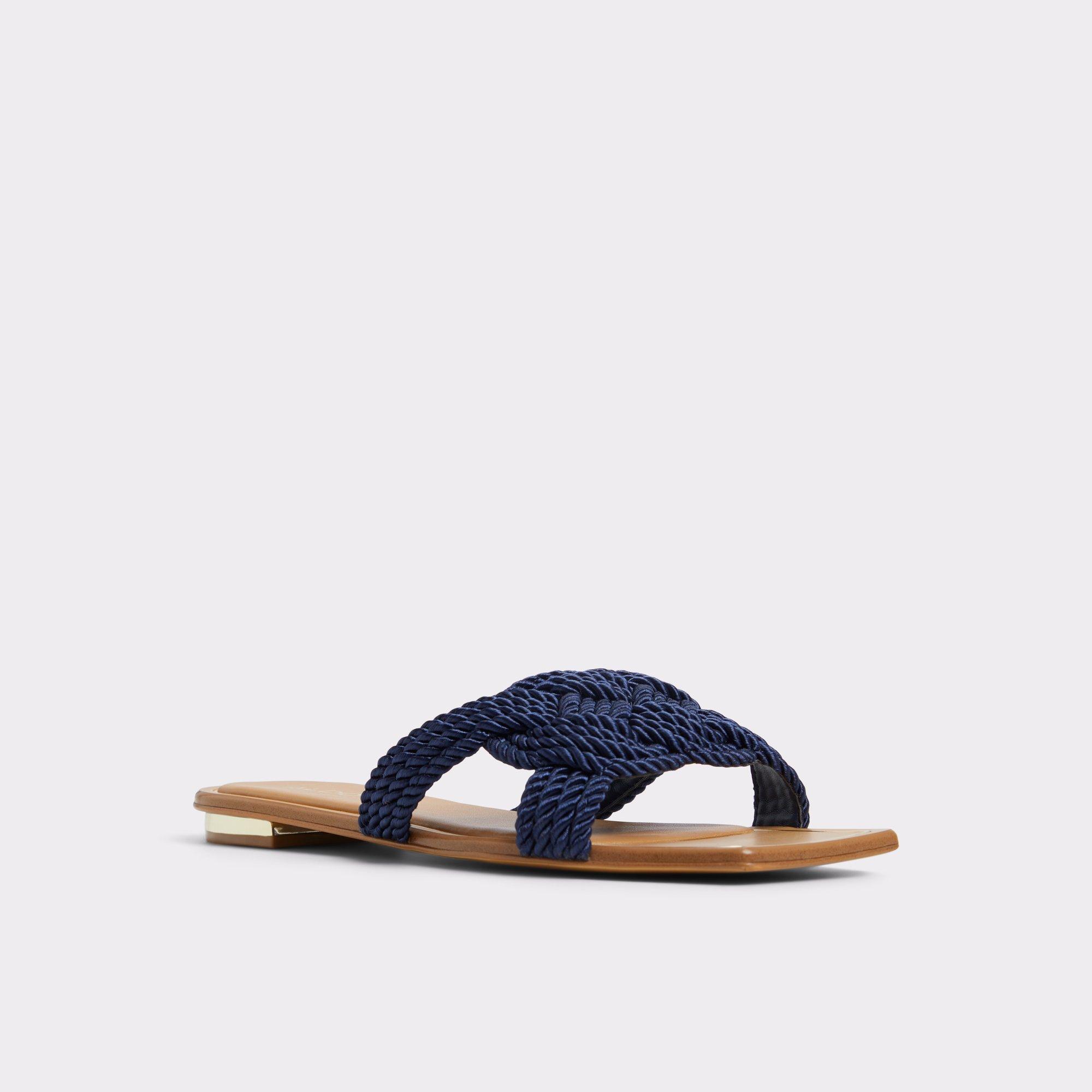 Karlie Navy Women's Flat Sandals | ALDO US Product Image