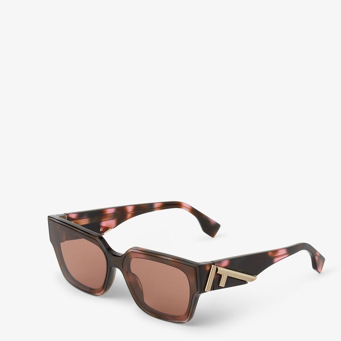 Fendi FirstPink Havana acetate sunglasses Product Image