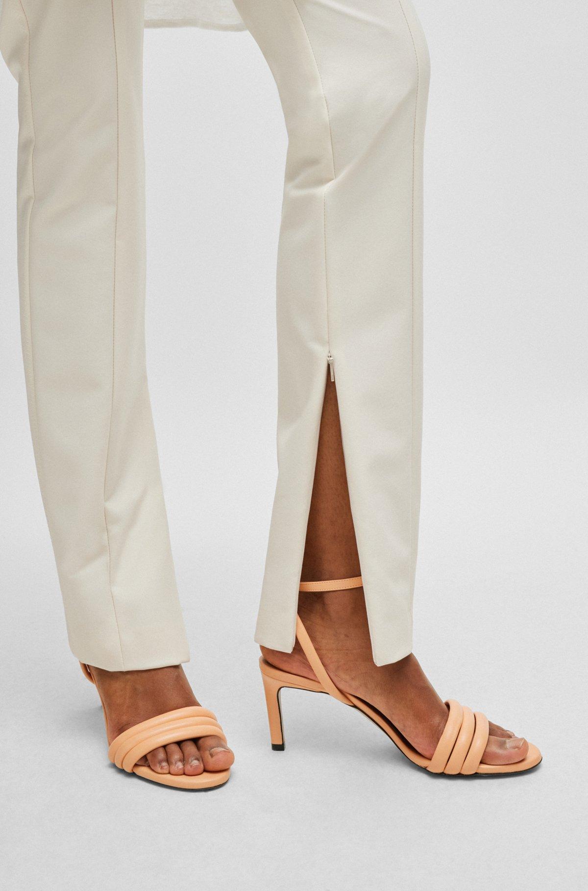 BOSS - Strappy sandals in nappa leather with a 7cm heel - light pink Product Image