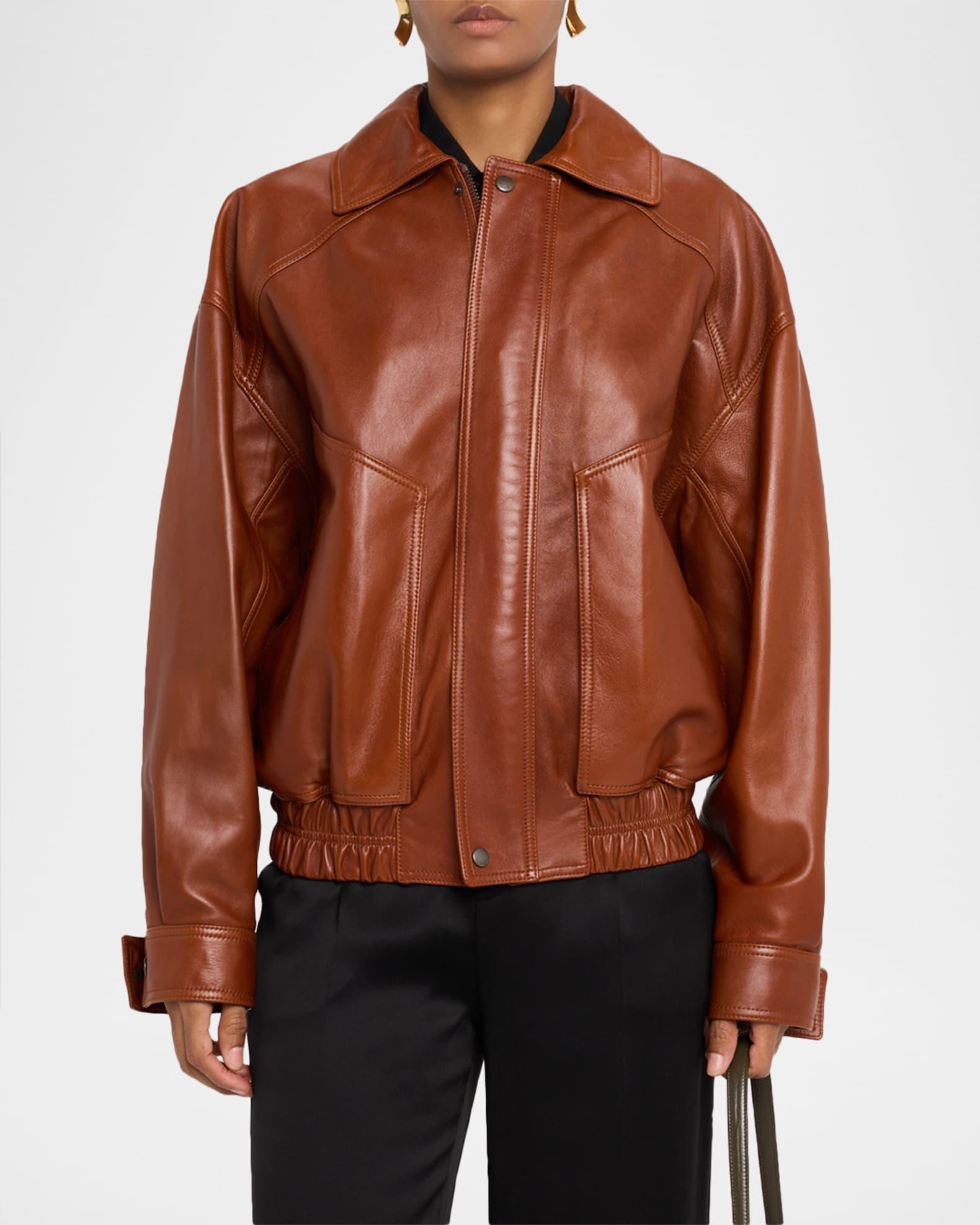 Oversized Leather Jacket Product Image