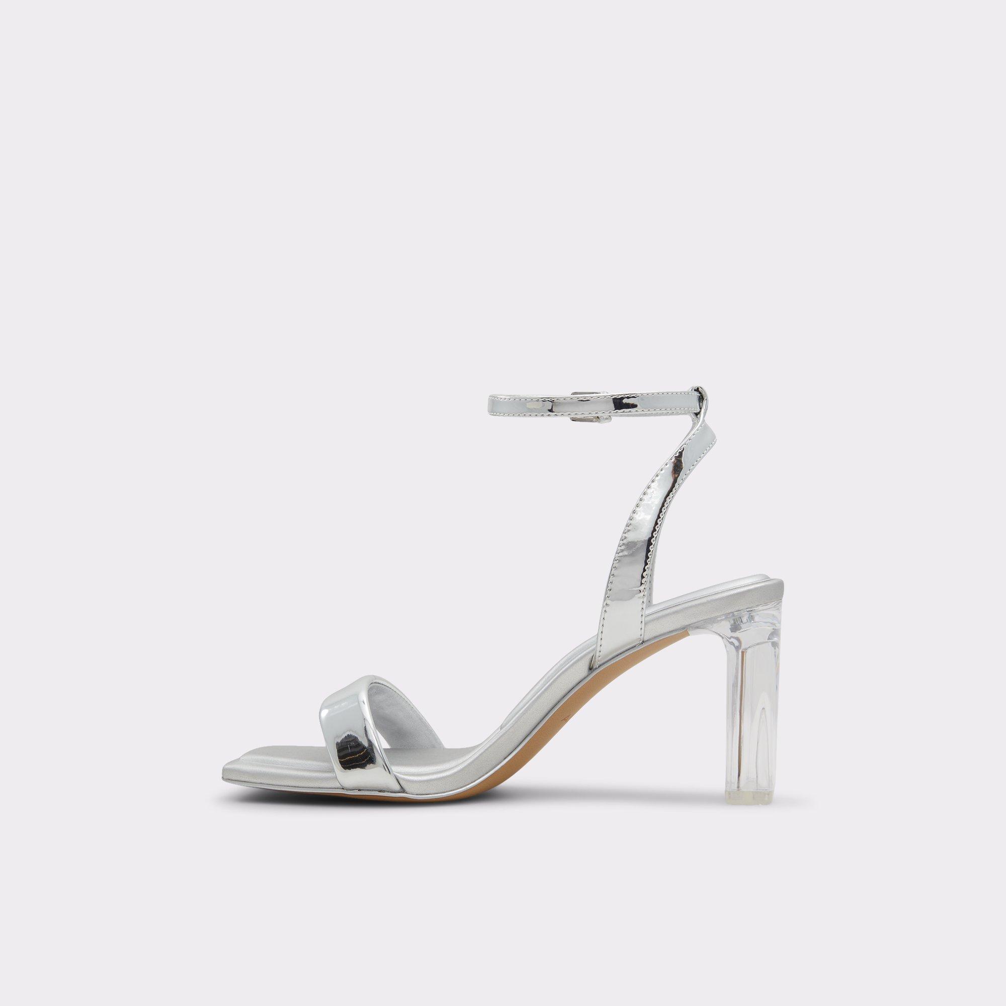 Aurorai Silver Women's Block heels | ALDO US Product Image