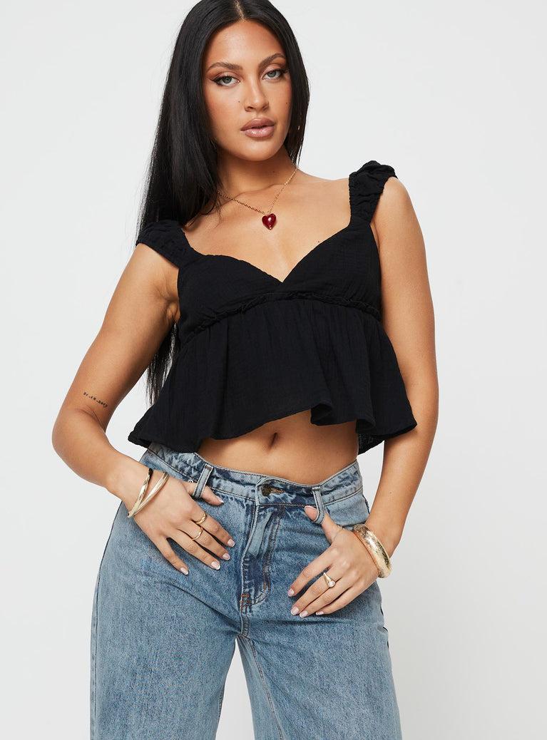 Contardo Short Sleeve Top Black Product Image