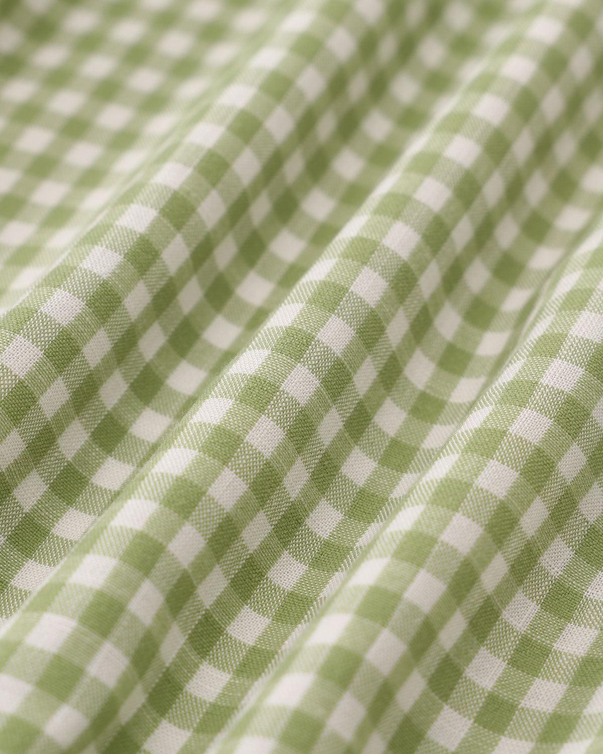 Green Plaid Ruched Slip Mini Dress Product Image