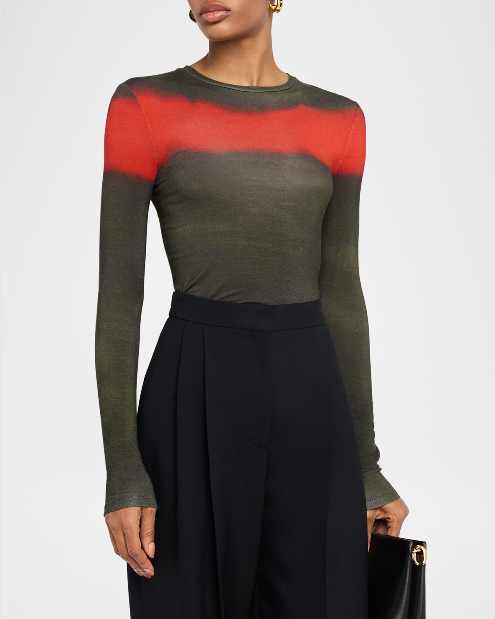 Painted Stripe Jersey Long-Sleeve Top Product Image