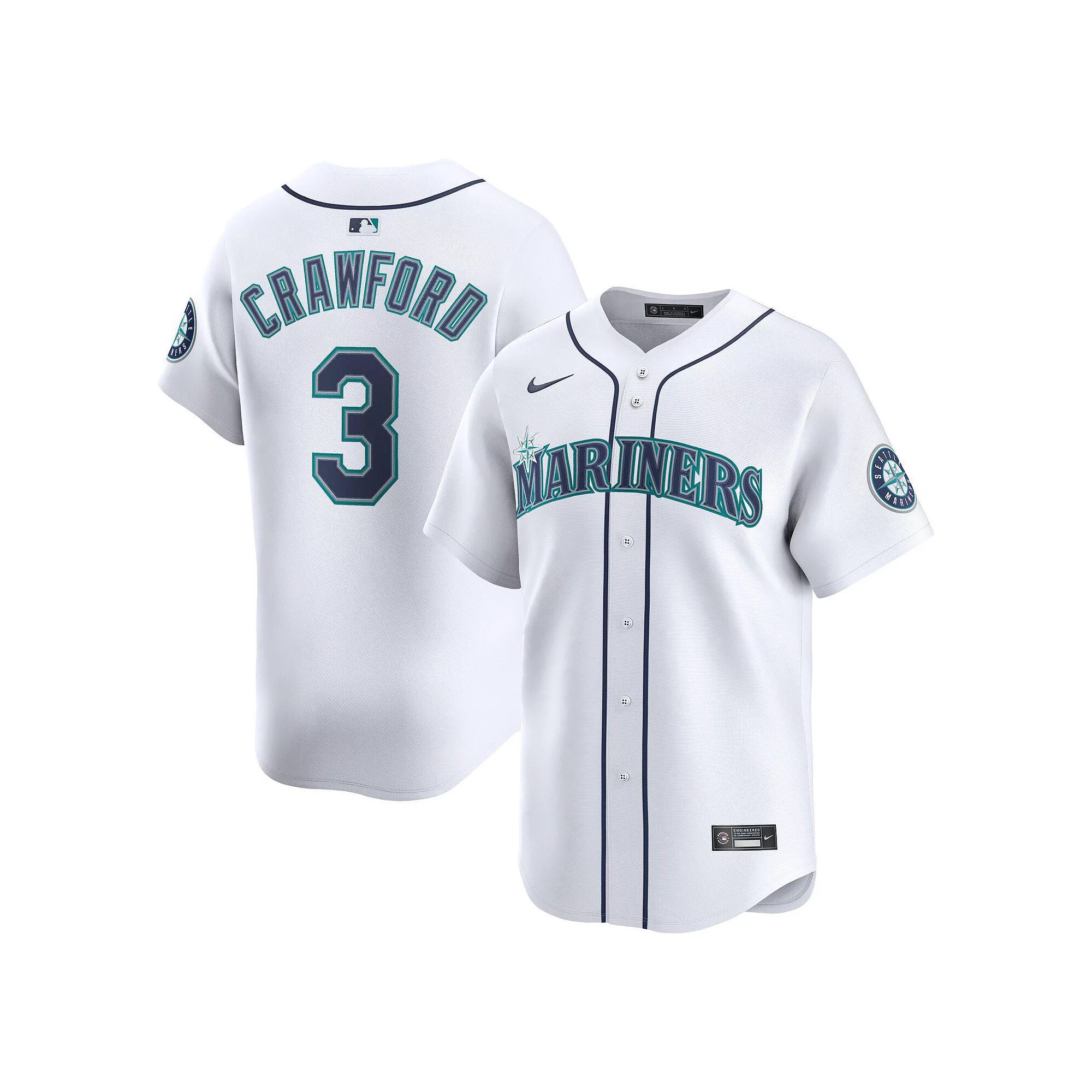 Men's Nike J.P. Crawford White Seattle Mariners Home Limited Player Jersey, Size: 2XL Product Image