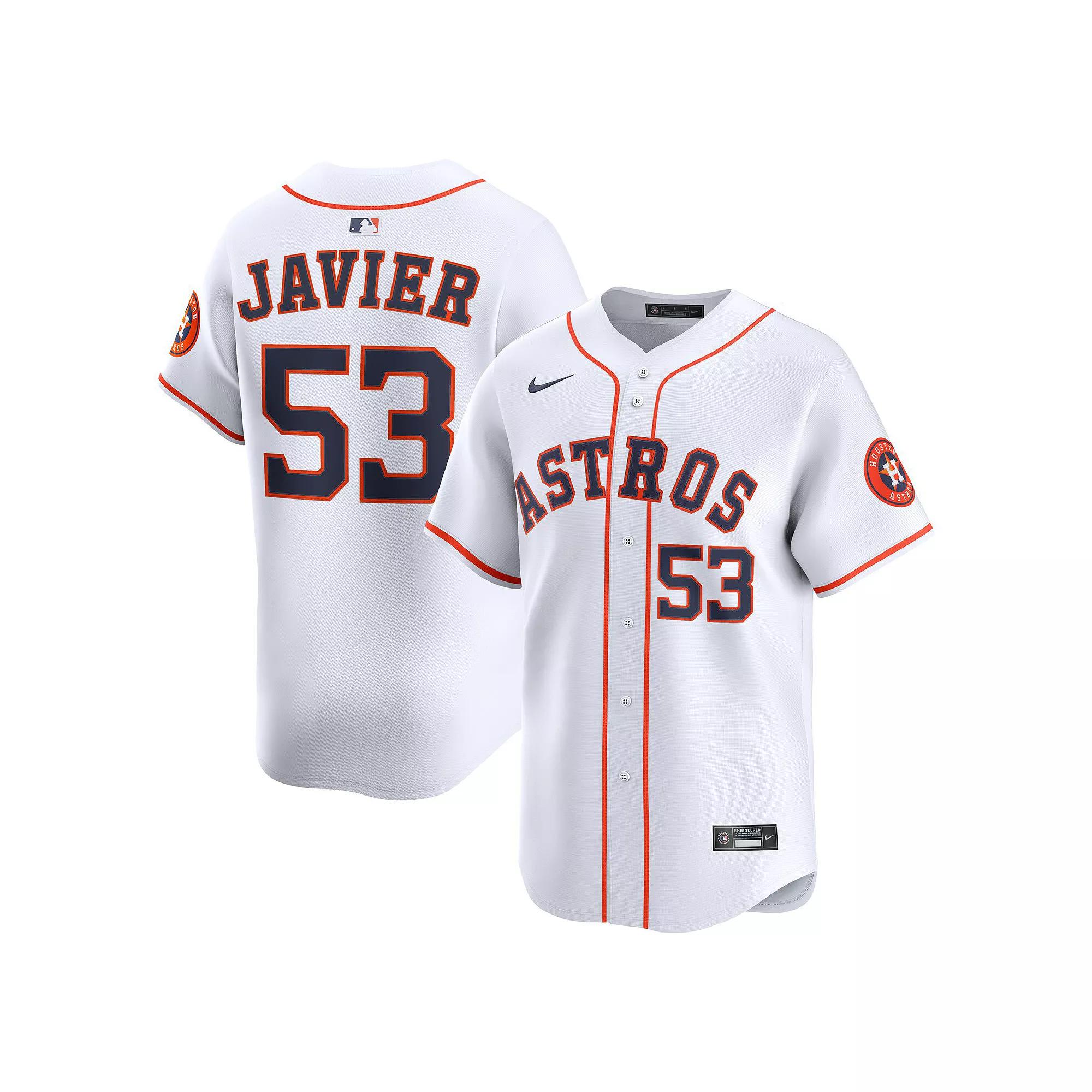 Men's Nike Cristian Javier White Houston Astros Home Limited Player Jersey, Size: XL Product Image