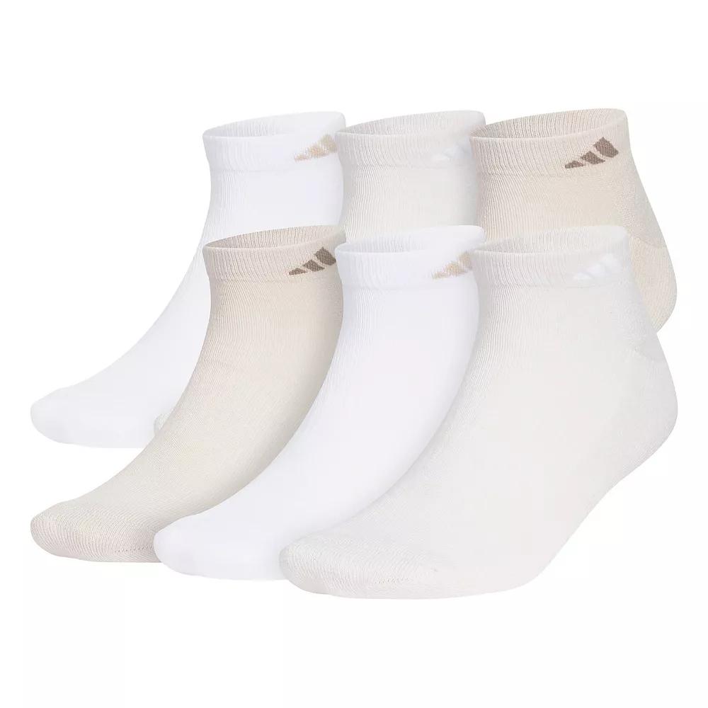 Men's adidas 6-pack Athletic Cushioned Low-Cut Socks, Size: 5-8, Wonder Beige Product Image