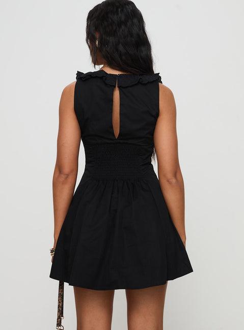 Oliveah Frill Mini Dress Black Petite Product Image