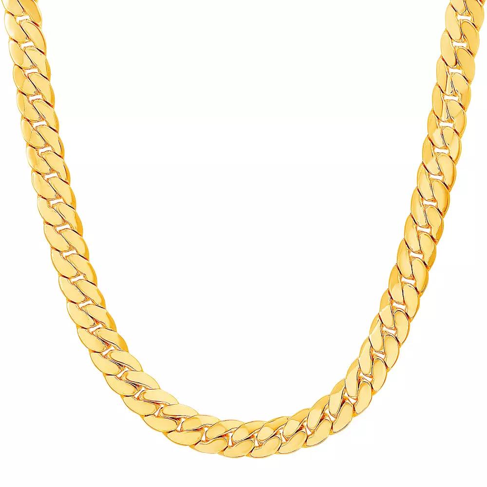 Men's 14k Gold Plated Cuban Chain Necklace,  Product Image
