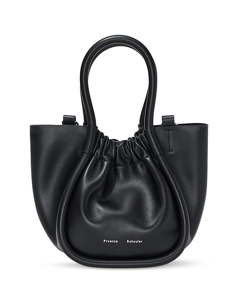 XS Ruched Leather Tote Bag Product Image