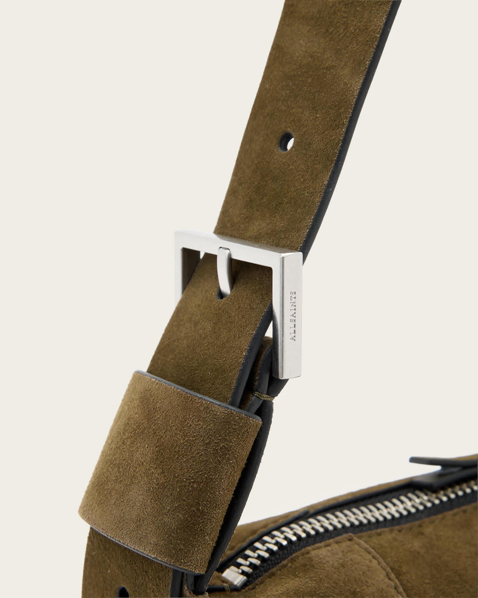 Vega Suede Mini Bag Olive Green | ALLSAINTS US Product Image