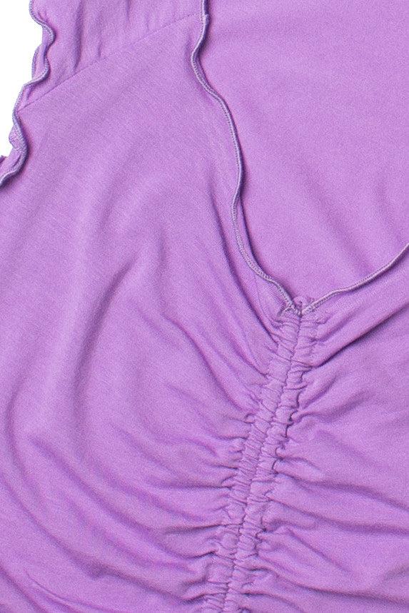 Amethyst Purple Center Ruched Tee Product Image