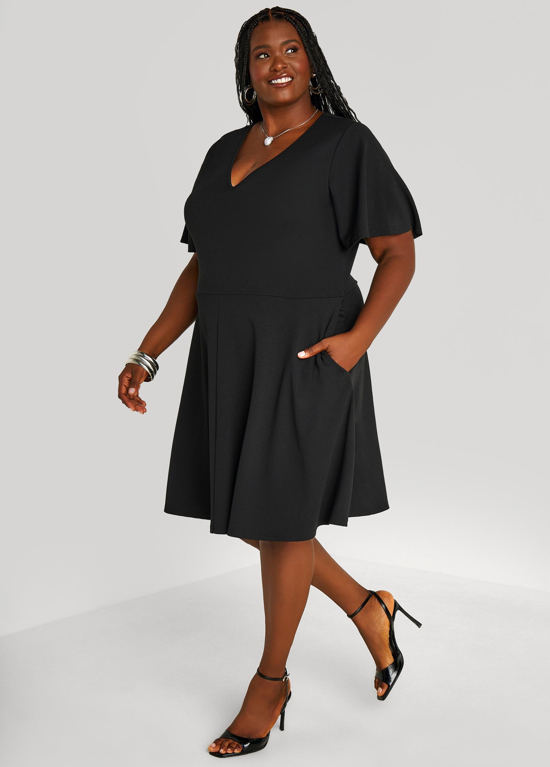 Flutter Sleeve A Line Dress Product Image