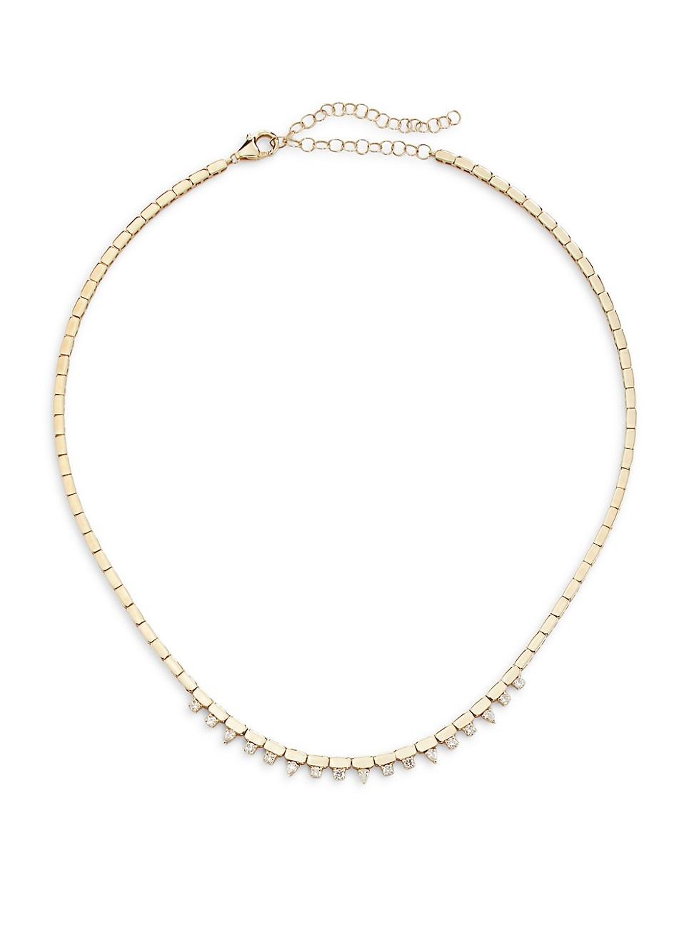 Womens 14K Yellow Gold & 0.76 TCW Diamond Necklace Product Image