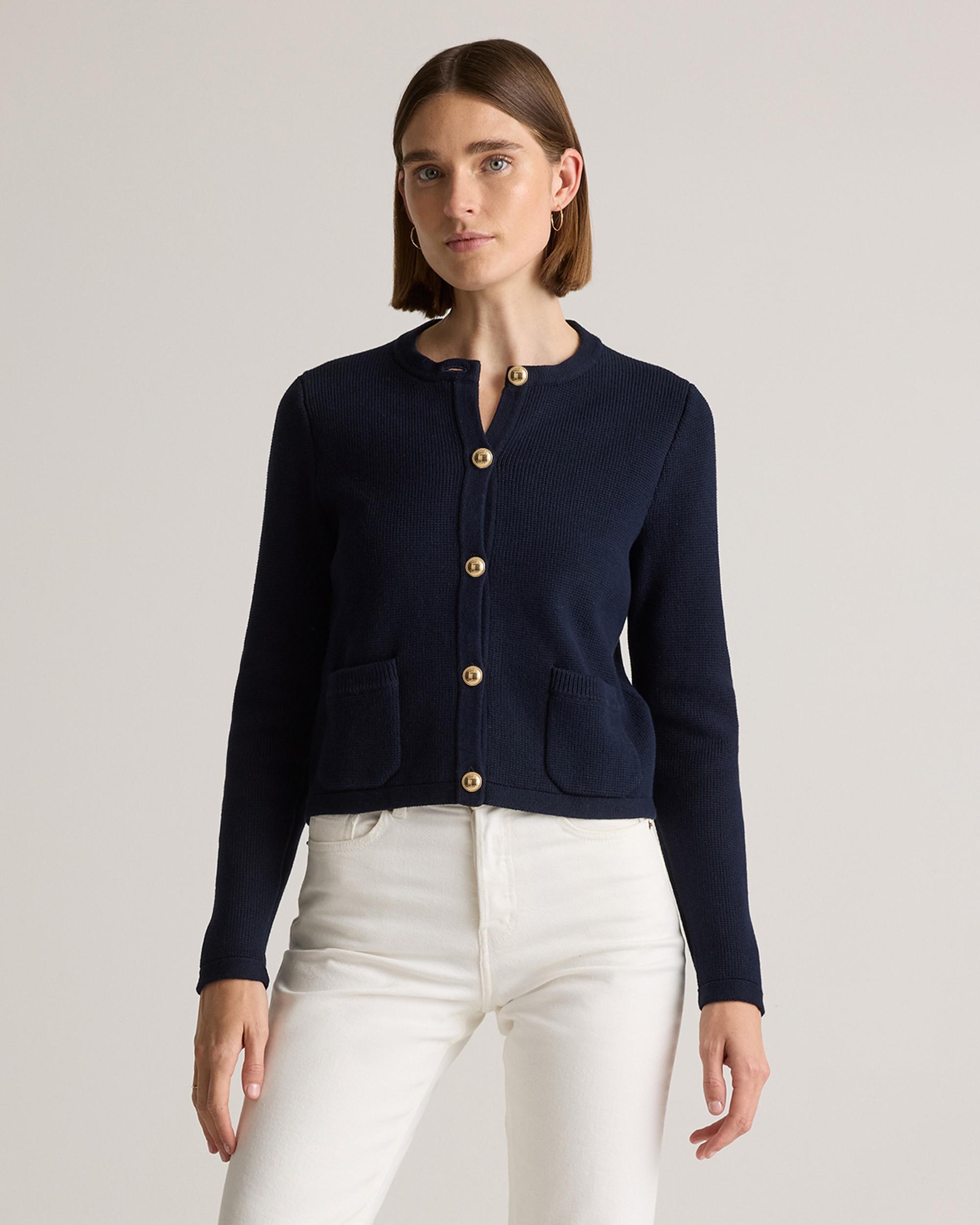 Quince | Women's Sweater Jacket Size XL, Organic Cotton Product Image