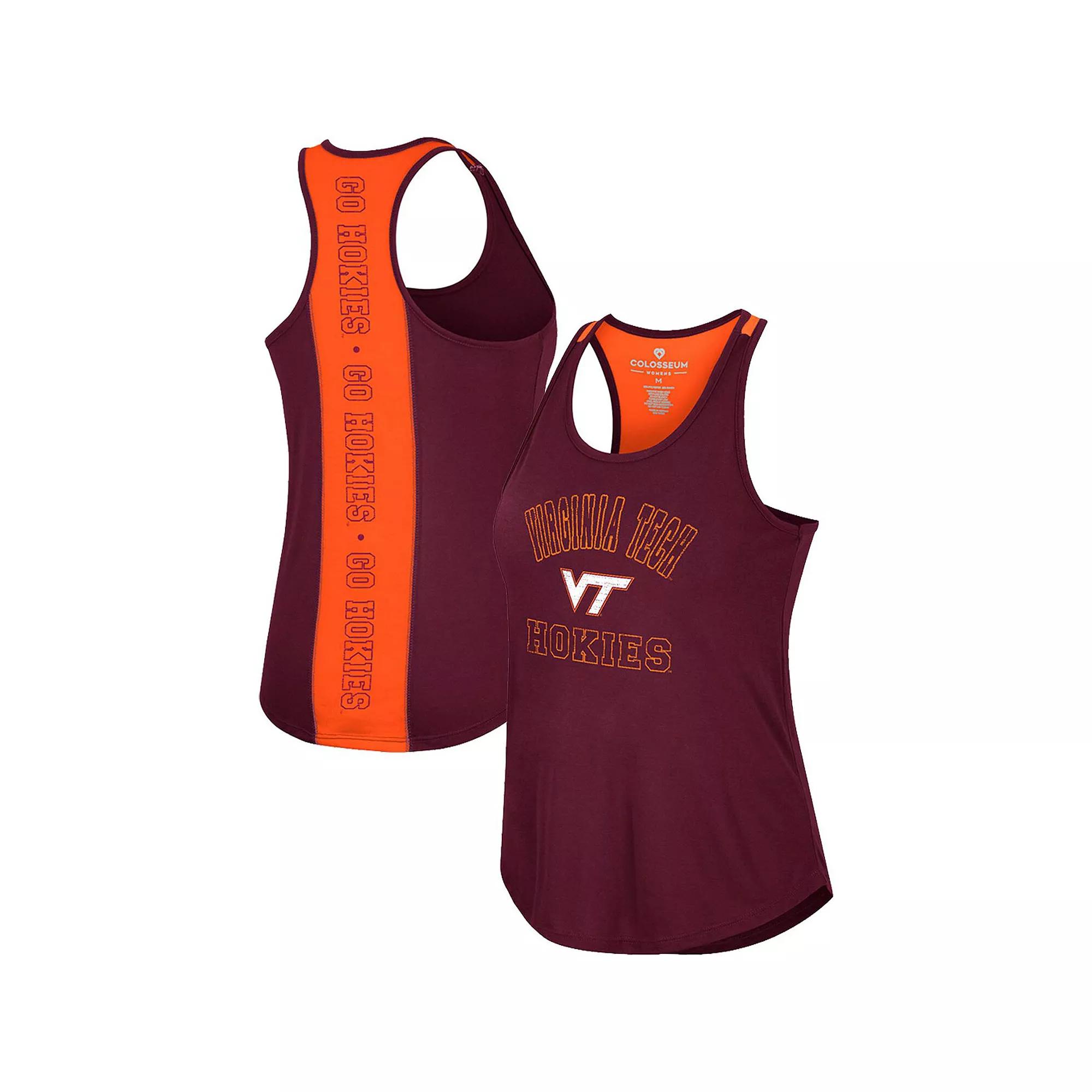 Women's Colosseum Navy Notre Dame Fighting Irish 10 Days Racerback Scoop Neck Tank Top, Size: 2XL, Blue Product Image