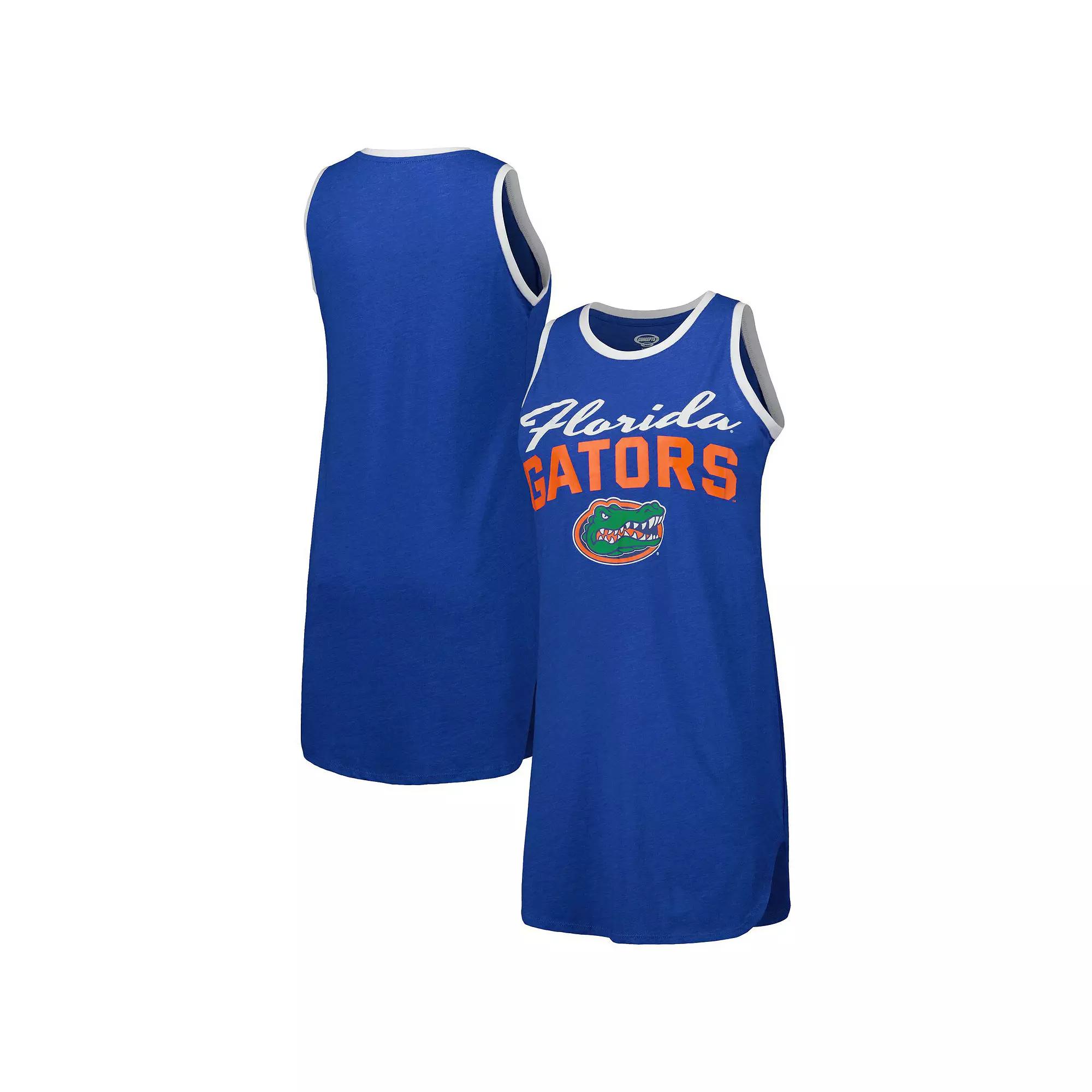 Women's Concepts Sport Royal Florida Gators Tank Top Nightshirt, Size: Large, Blue Product Image