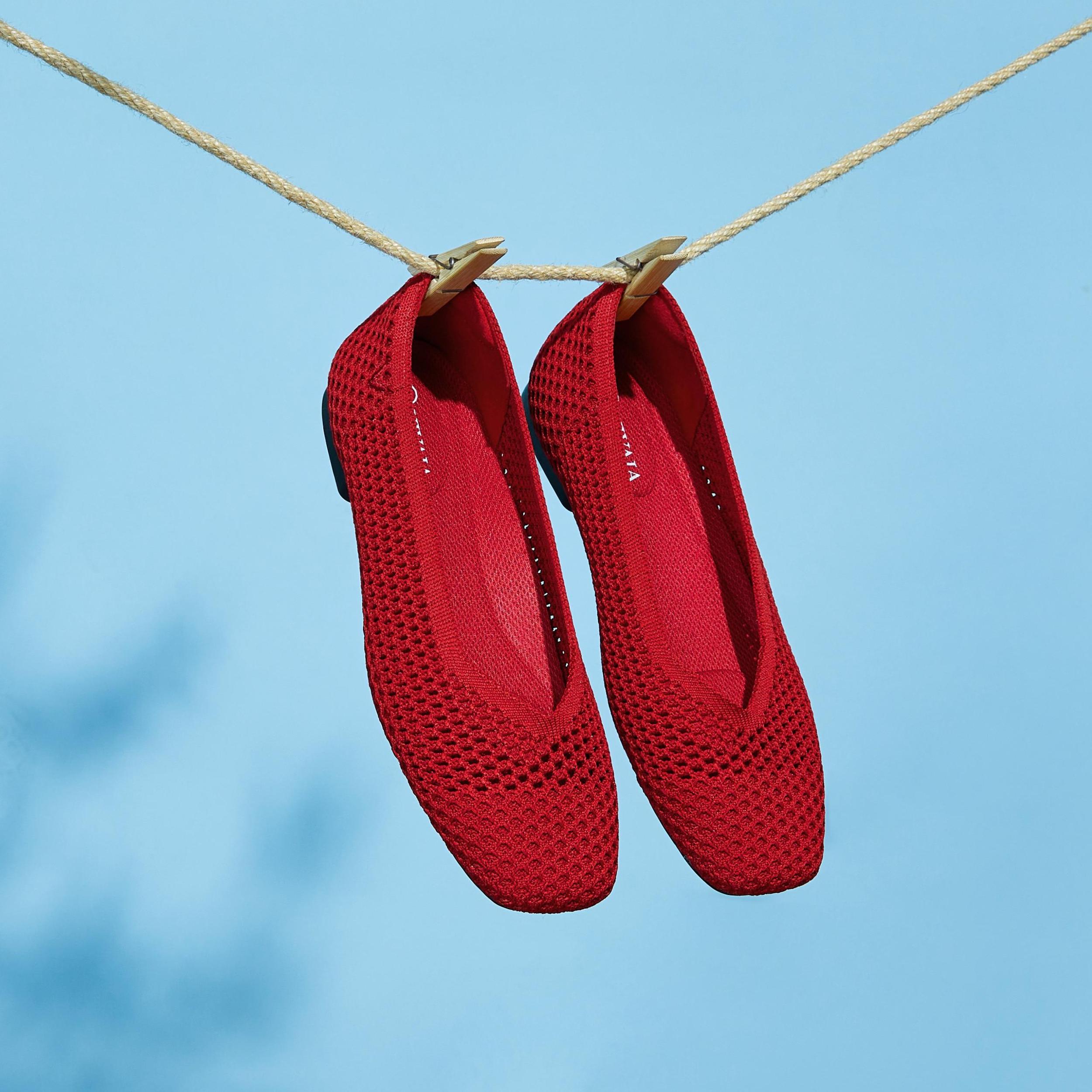 Square-Toe V-Cut Mesh Flats (Margot 2.0) Product Image