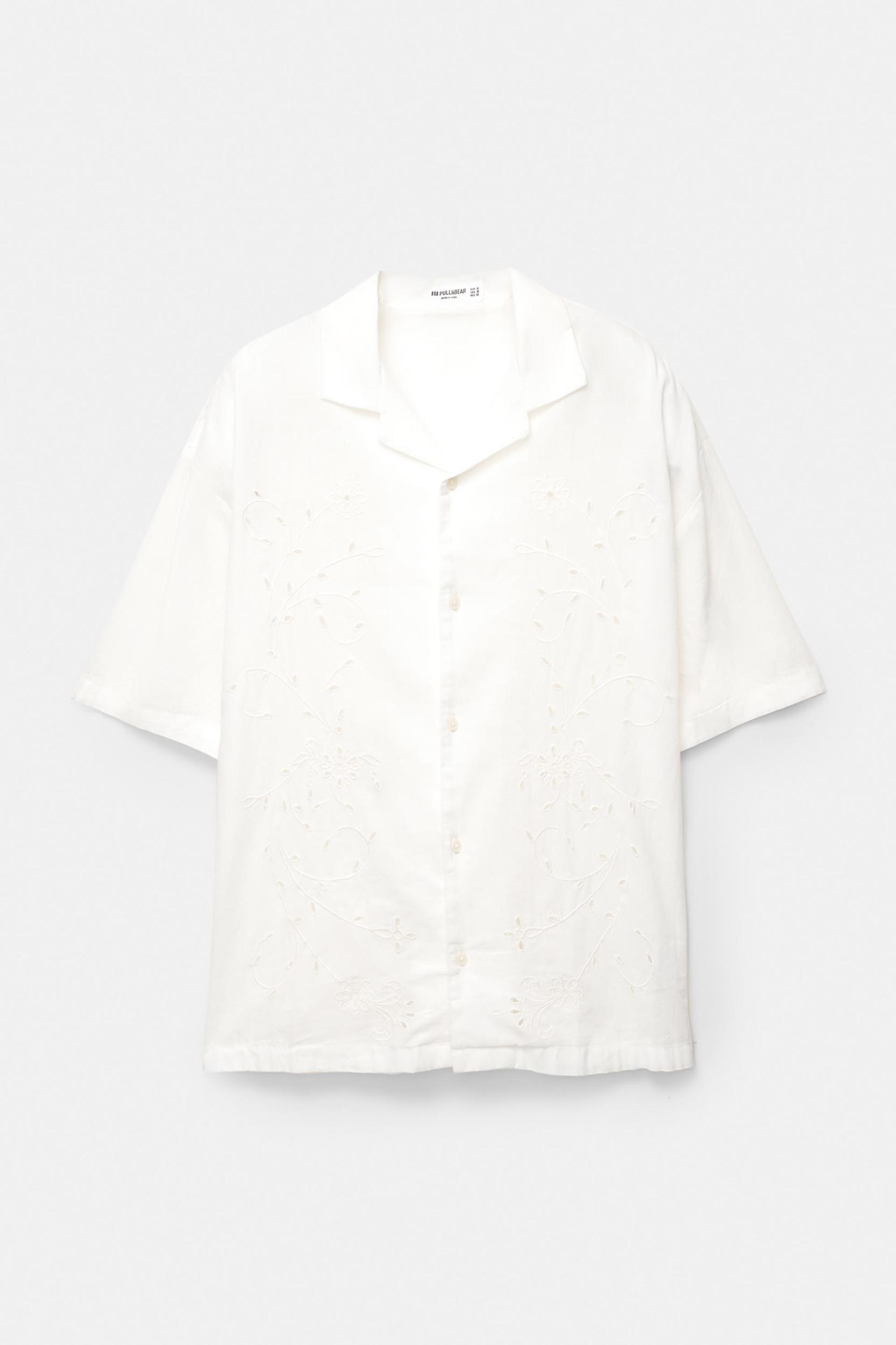 Shirt with floral embroidery Product Image