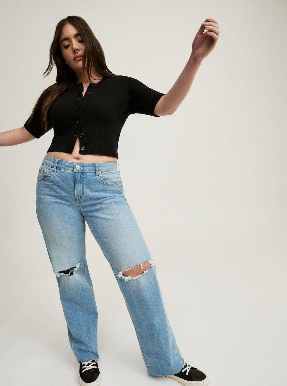 Perfect Wide-Leg Mid-Rise Jean Product Image