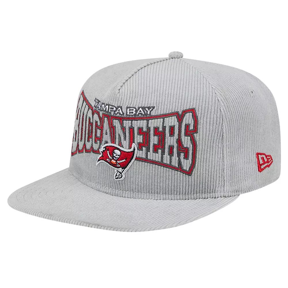 Men's New Era  Gray Tampa Bay Buccaneers Corduroy��Golfer Adjustable Hat, Grey Product Image