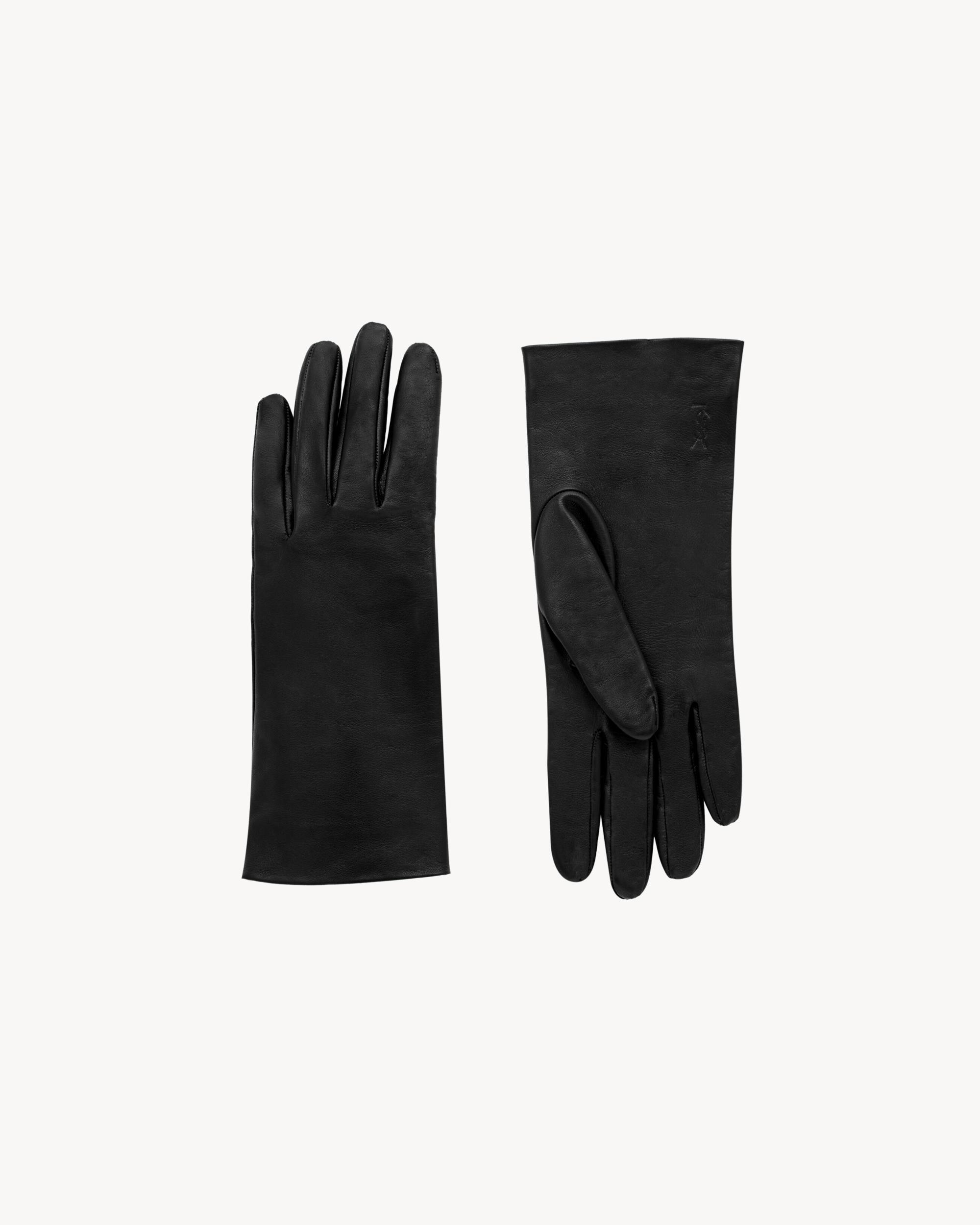 CASSANDRE GLOVES IN LEATHER AND SILK Product Image