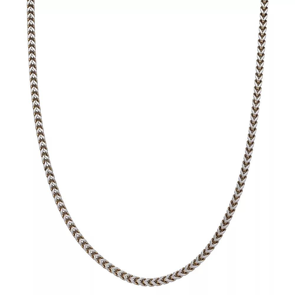 Men's LYNX Gold Tone Ion-Plated Stainless Steel Franco Chain Necklace, Size: 24", Two Tone Product Image