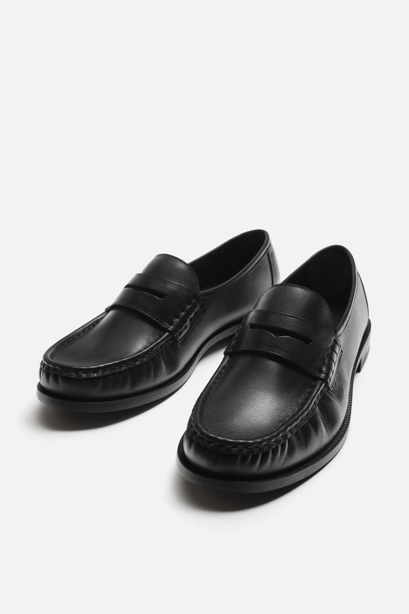 LEATHER PENNY LOAFERS Product Image