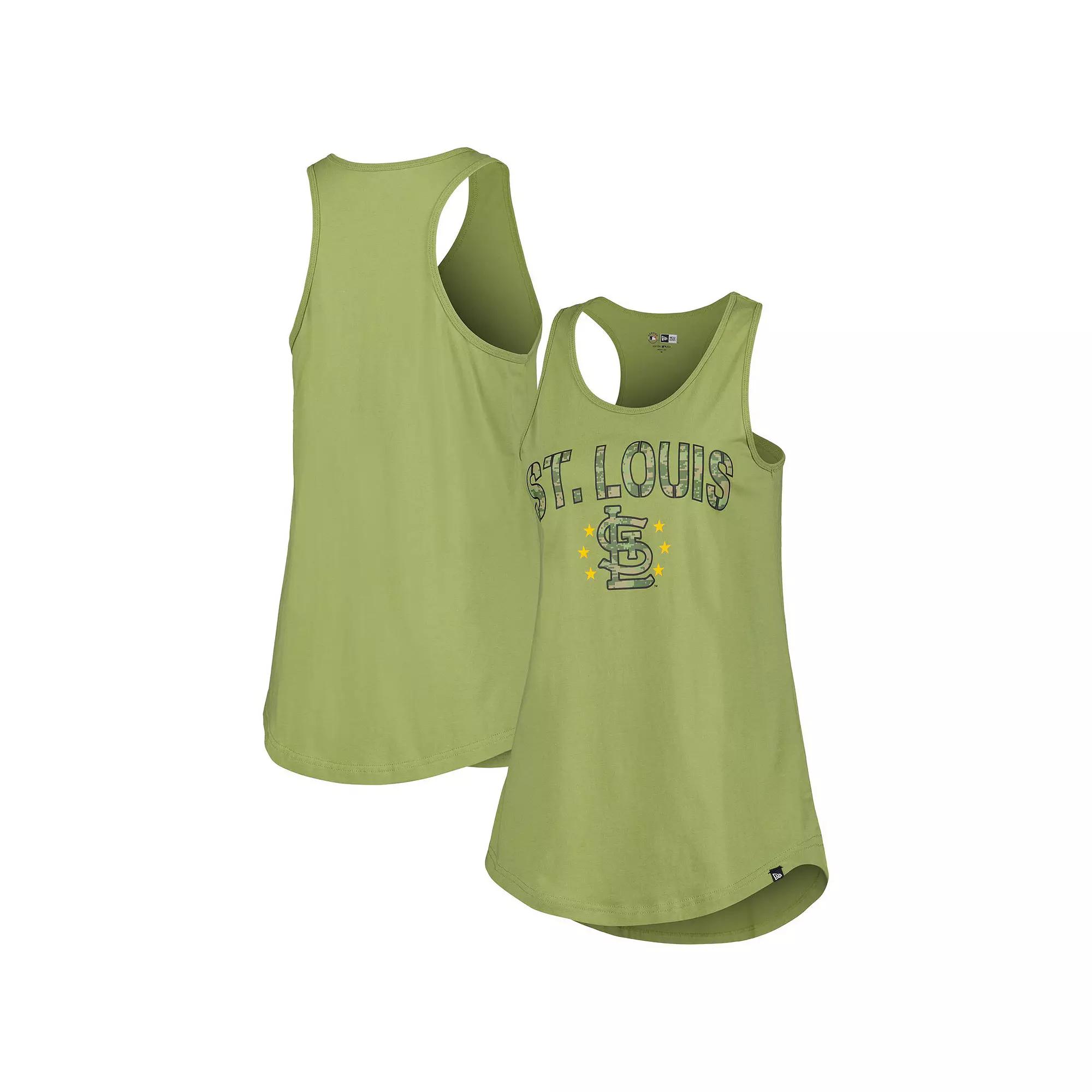 Women's New Era Olive St. Louis Cardinals Armed Forces Day Tank Top,  Product Image