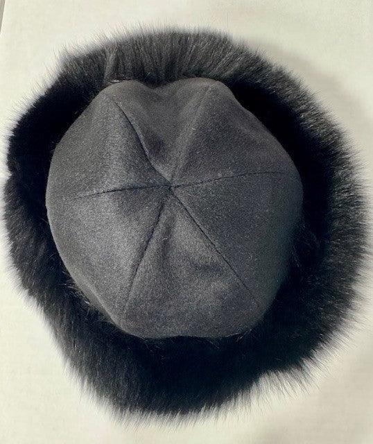Cashmere Hat with Fox Cuff Product Image