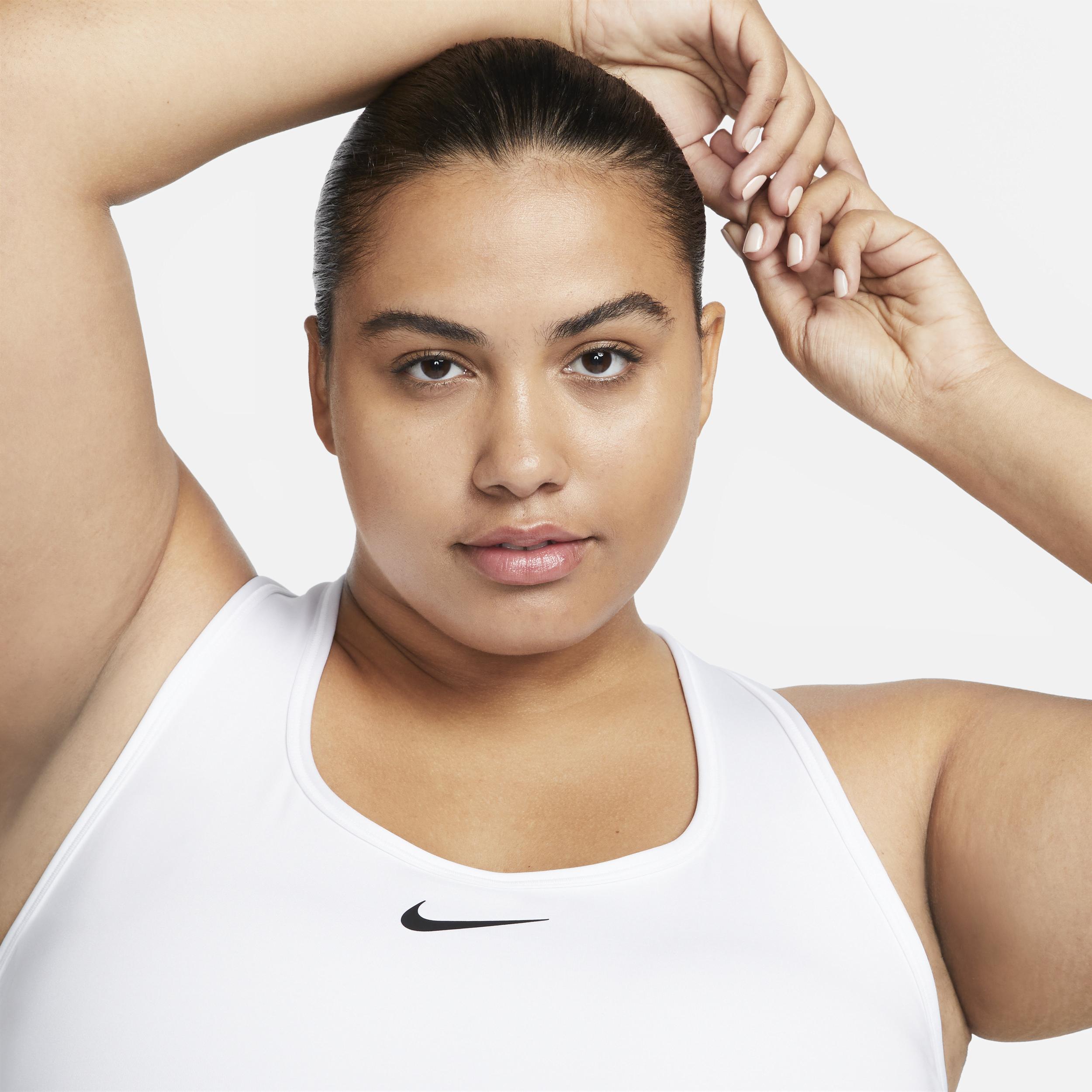 Nike Womens Swoosh Medium Support Padded Sports Bra (Plus Size) | DX6823-100 Product Image