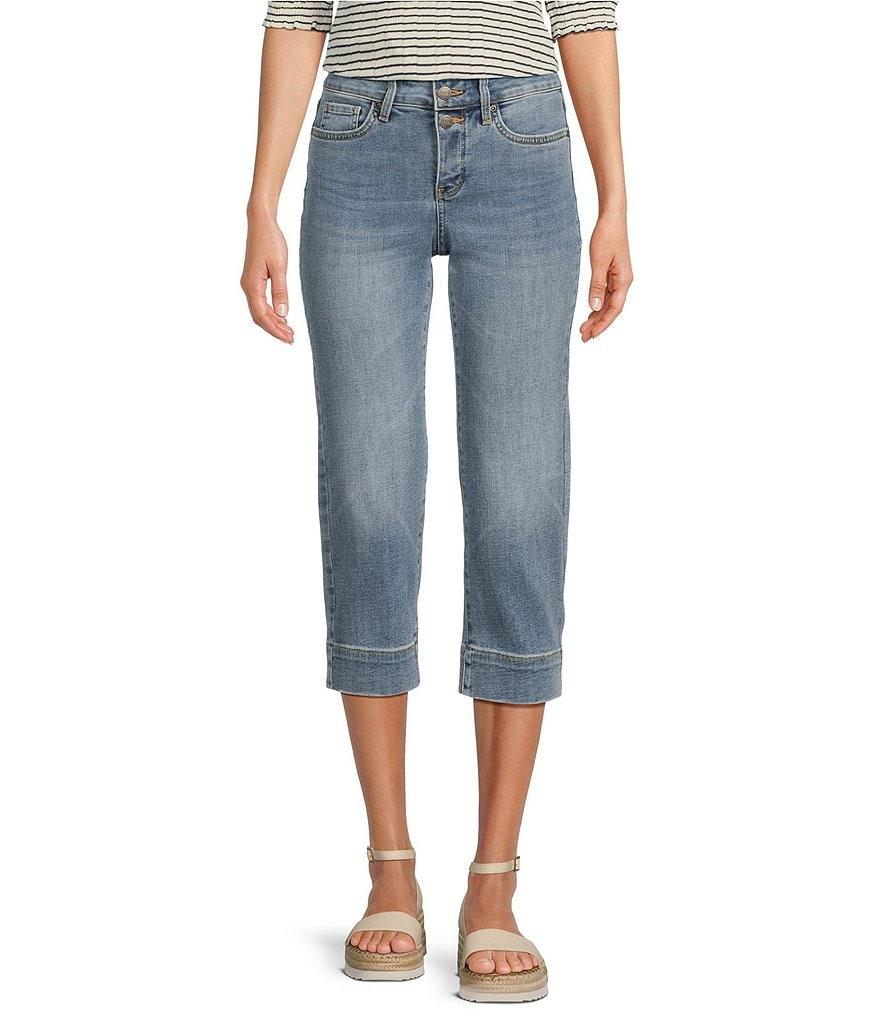 NYDJ Marilyn Lift Tuck® Technology Straight Leg Double Button Waistband Crop Jeans Product Image
