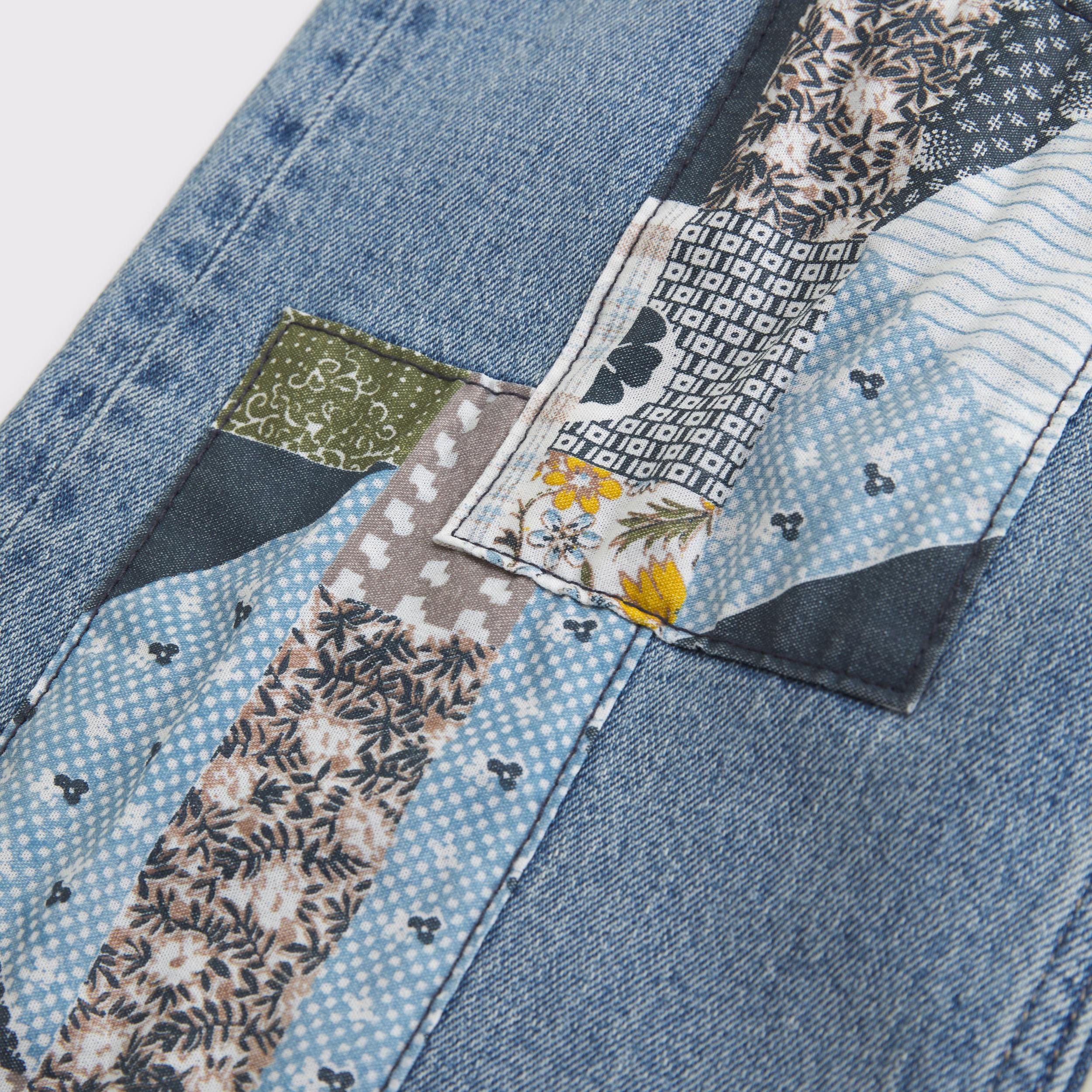 High Rise 90s Relaxed Patchwork Jean Product Image
