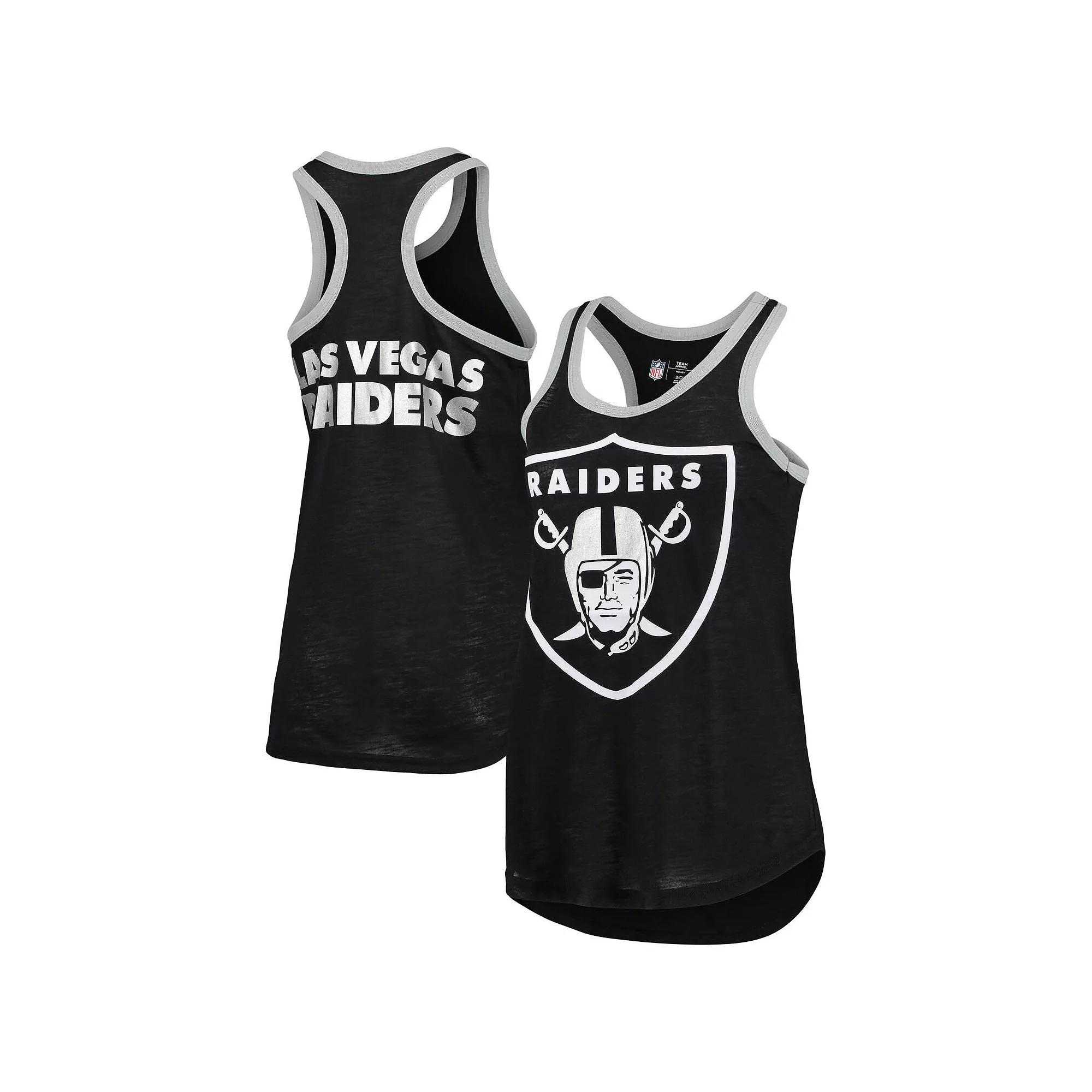 Women's G-III 4Her by Carl Banks Black Las Vegas Raiders Tater Burnout Tank Top,  Product Image
