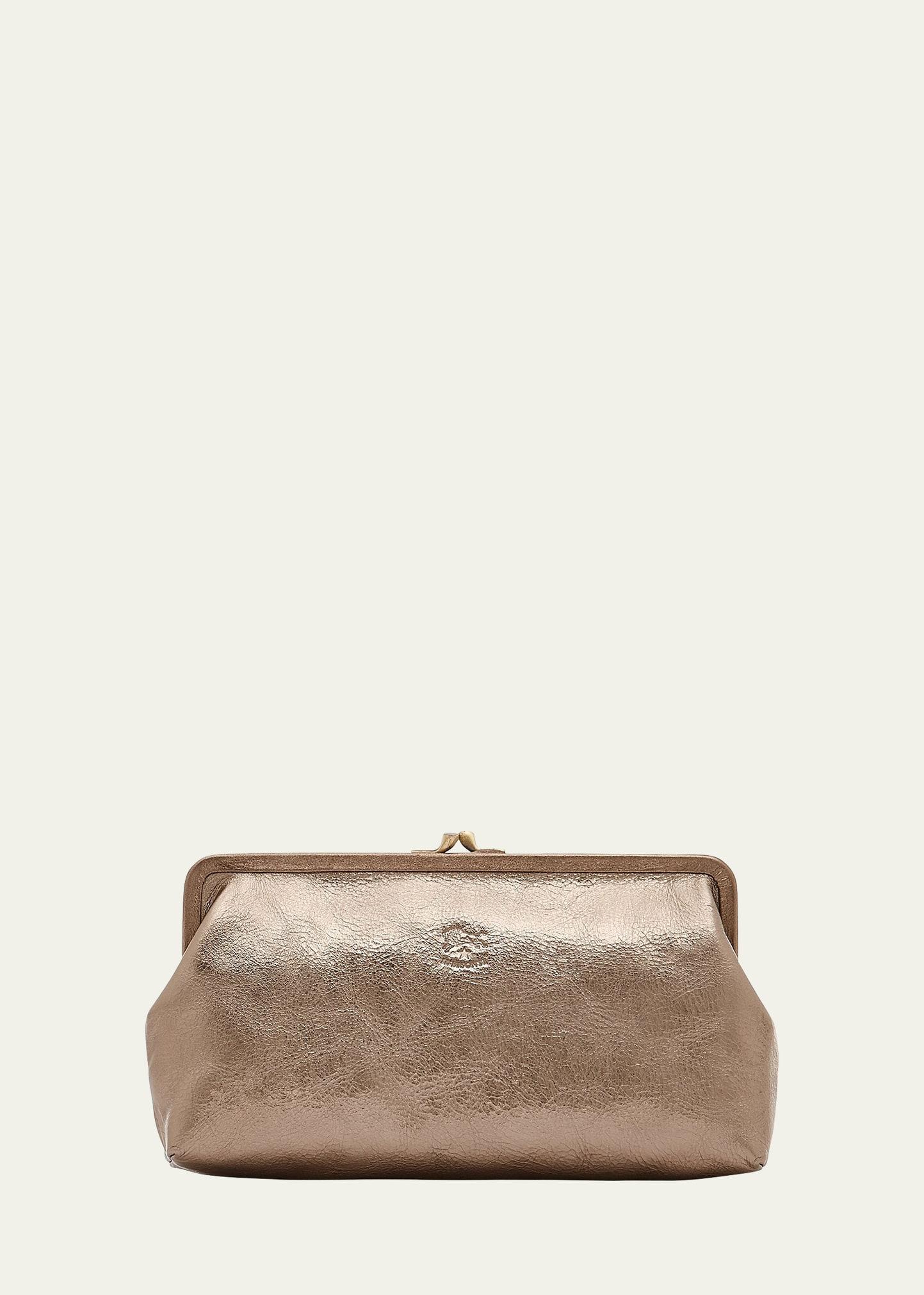 Classic Metallic Leather Clutch Bag Product Image
