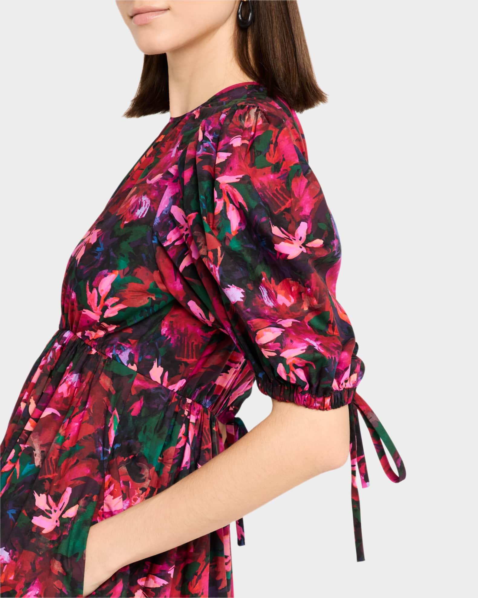 Collage Hibiscus Midi Dress Product Image