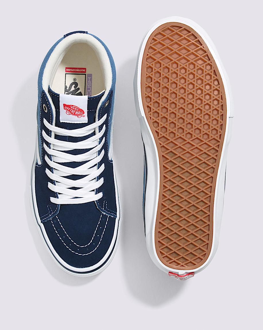 Vans | Skate Sk8-Hi Navy/White Skate Shoe Product Image