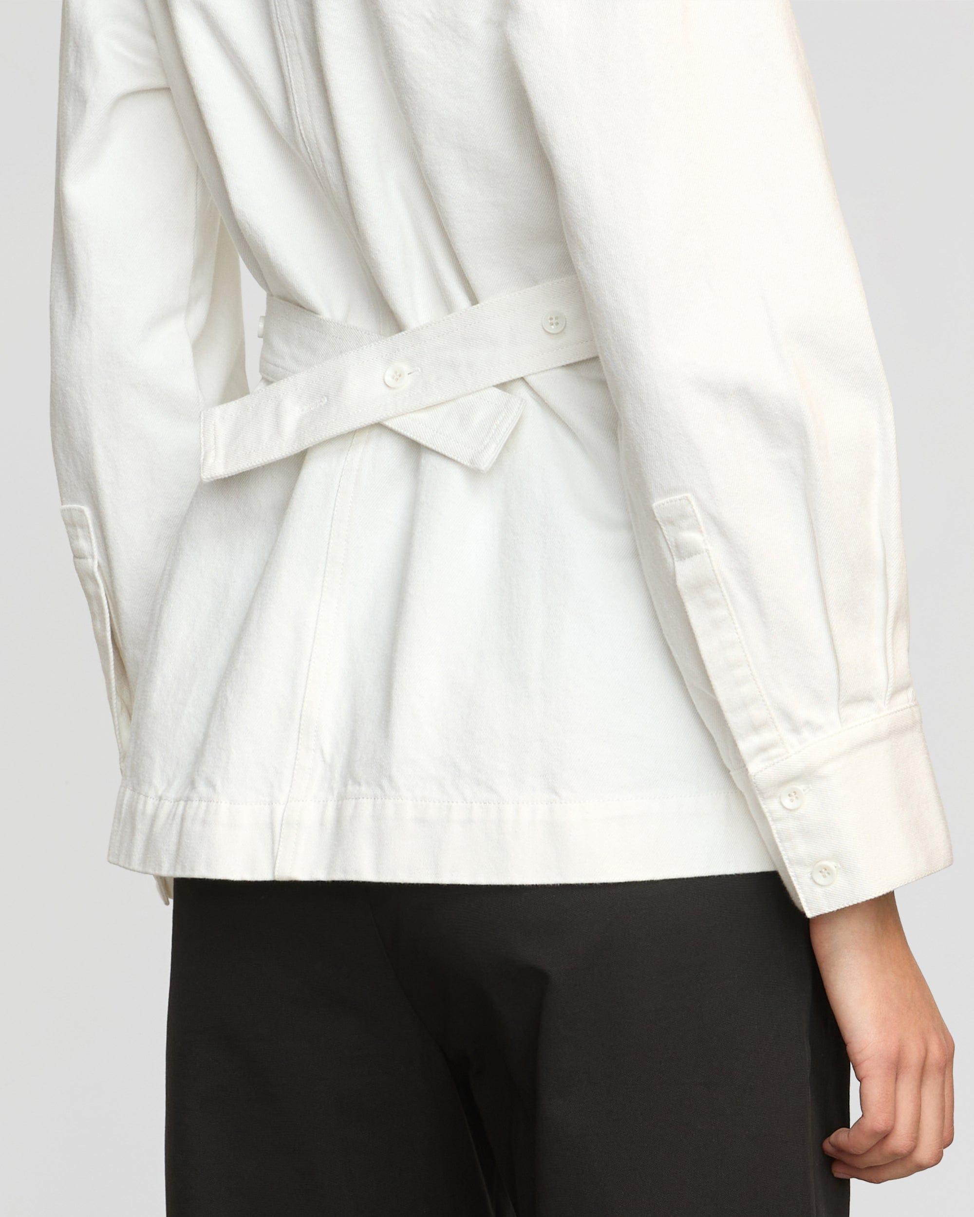 Emmett Structured-Sleeve Denim Jacket Product Image