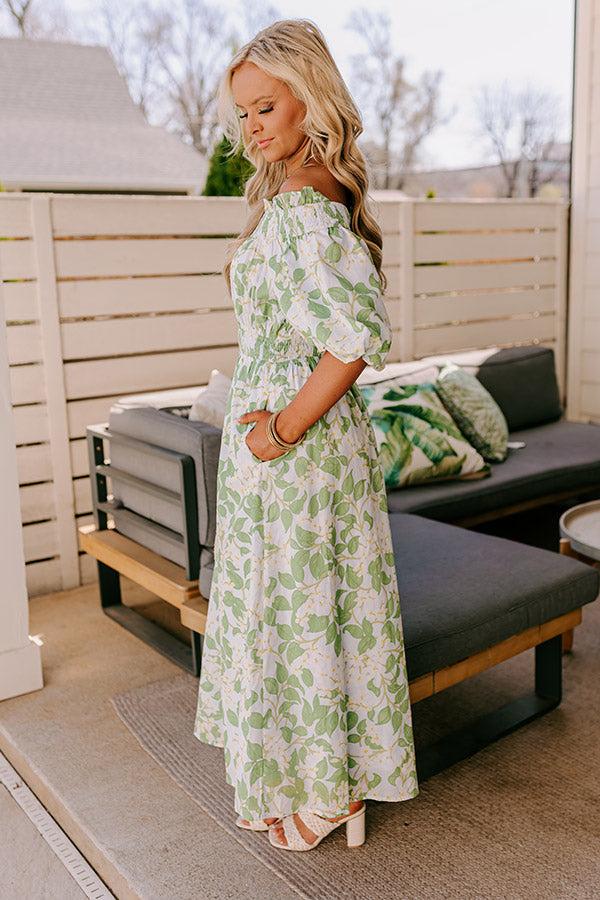 Honeysuckle Fields Floral Midi Dress Product Image