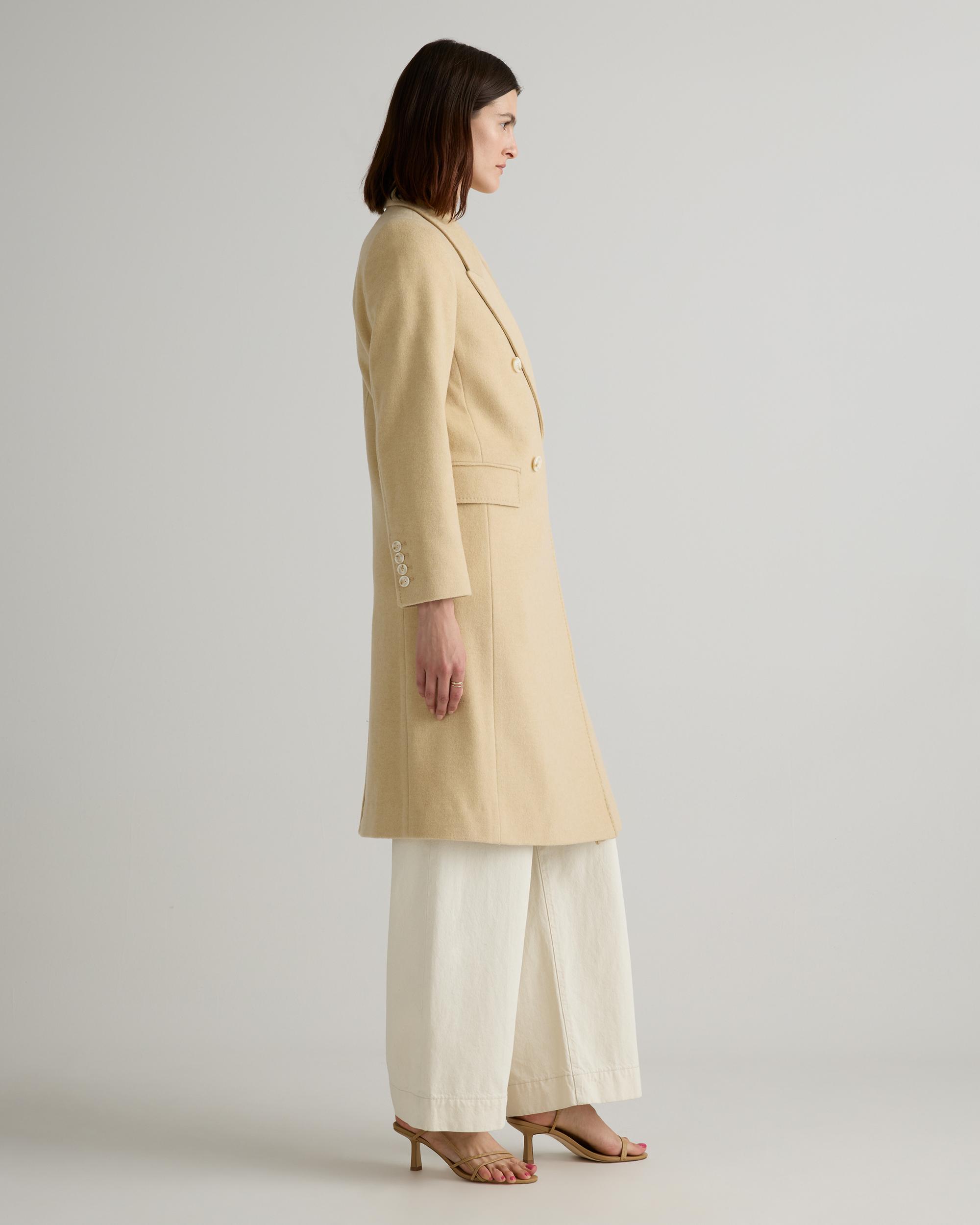 Quince | Women's Italian Wool Double-Breasted Coat Size XL, Wool/Nylon Product Image