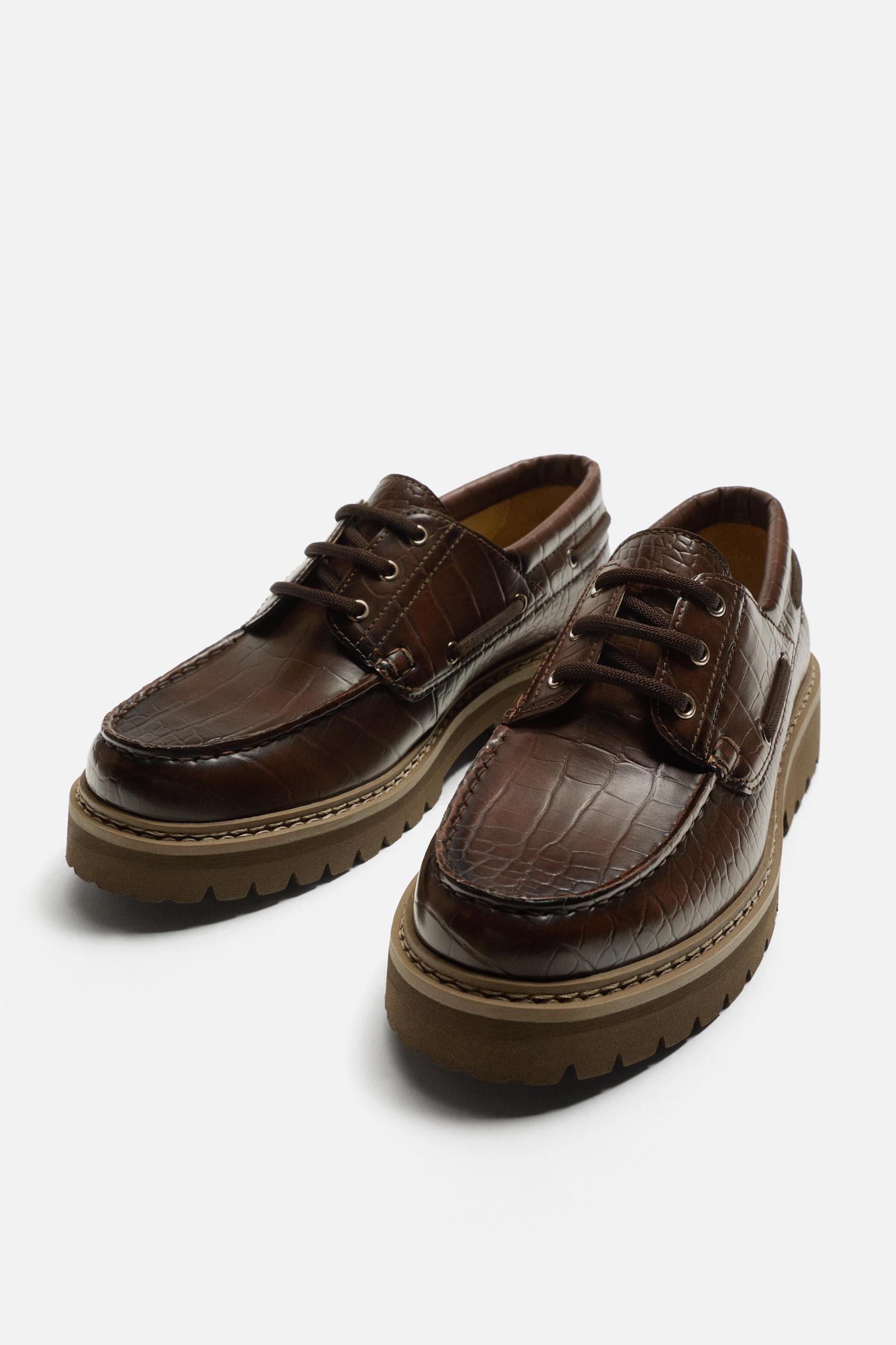 EMBOSSED BOAT SHOES Product Image