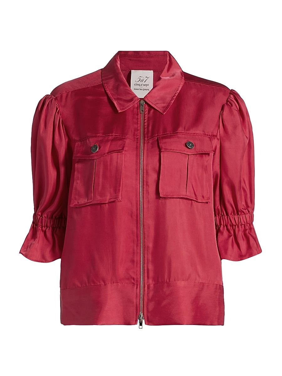 Womens Holly Puff-Sleeve Utility Jacket Product Image