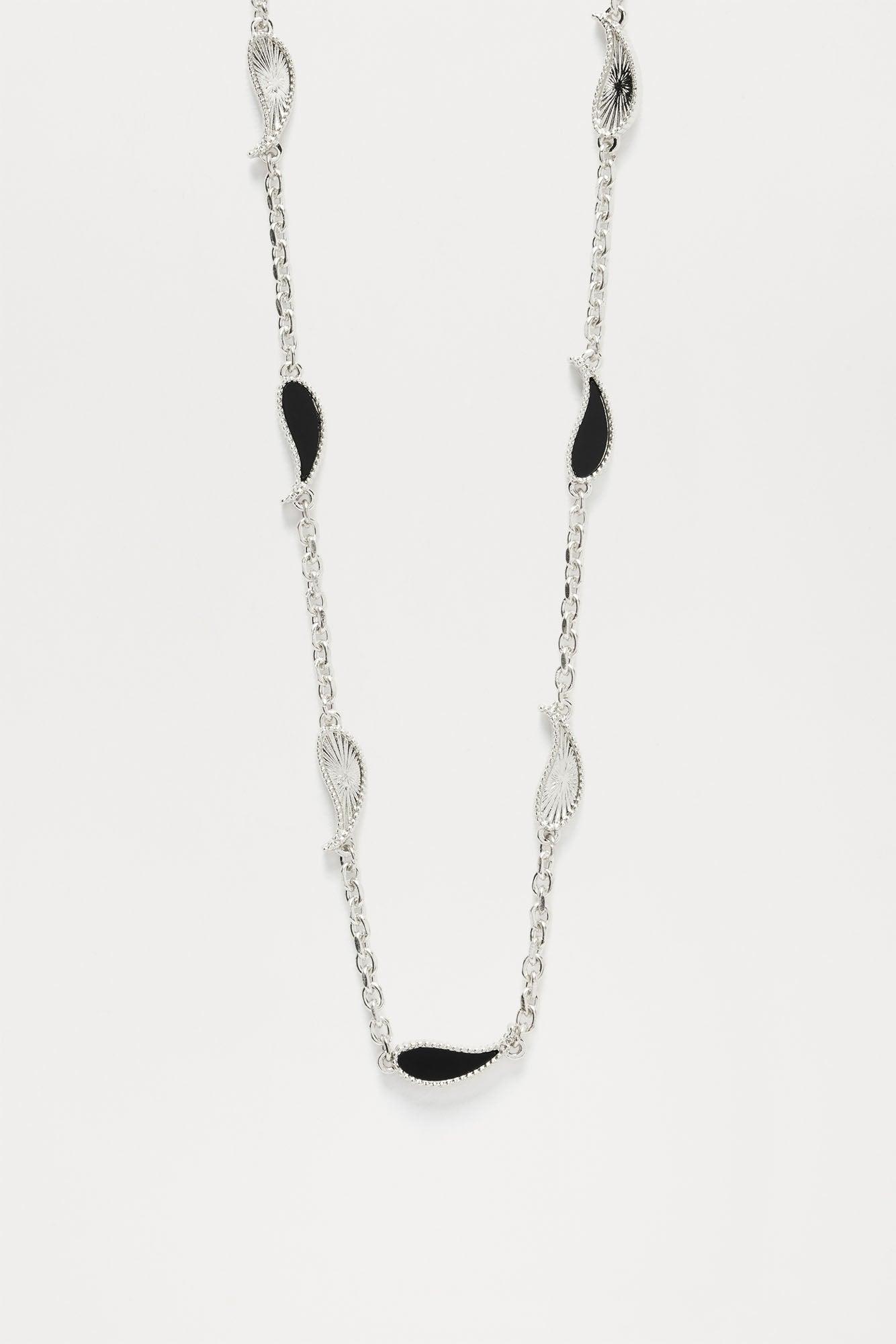 Multi Paisley Necklace - Silver Product Image