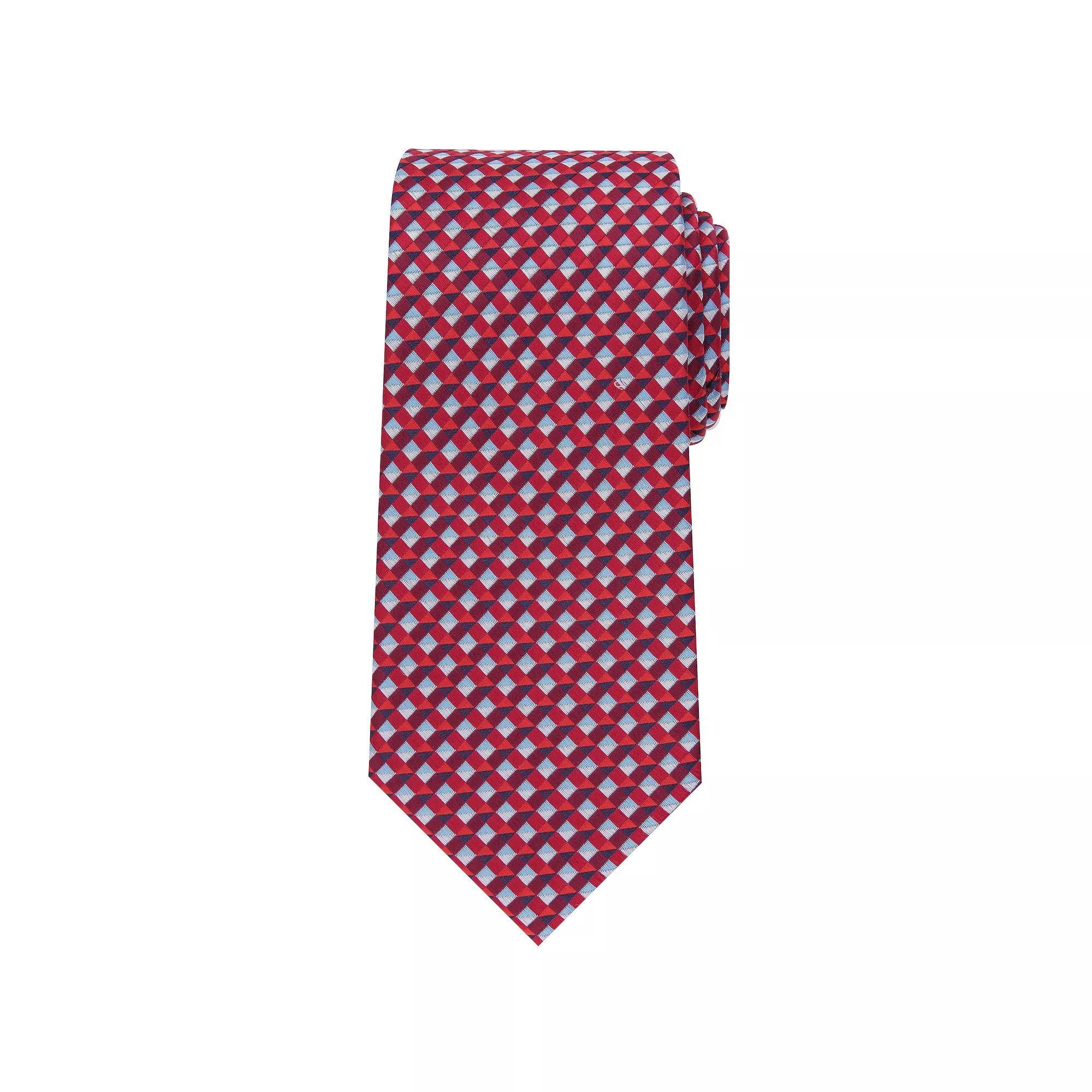 Men's Bespoke Patterned Tie, Red Woodlyn Product Image