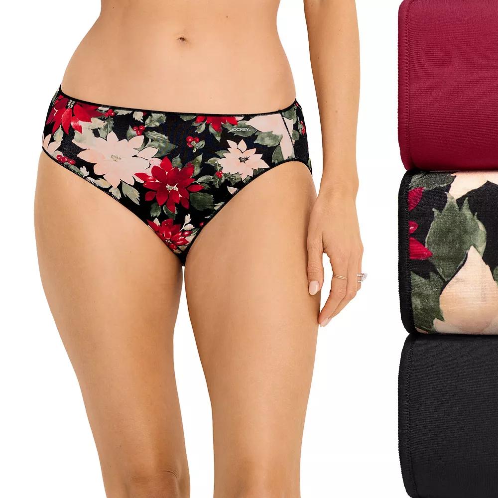 Women's Jockey® No Panty Line Promise® 3-Pack Bikini Panty Set 1770, Watercolor Diamonds Product Image